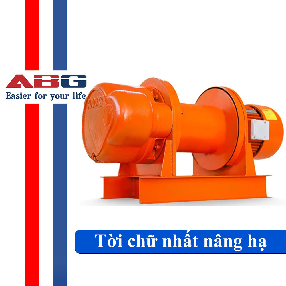 Tời chữ nhất ABG, động cơ đồng nguyên chất, phanh tự động tắt (chưa bao gồm: cáp, móc, tủ điều khiển)