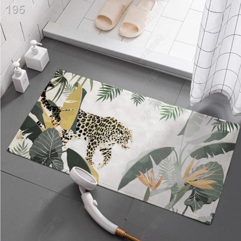 Diatom bùn phòng tắm chống trượt Thảm thấm nước sàn nhà vệ sinh Tấm lót hộ gia đình khô nhanh lưới màu đỏ