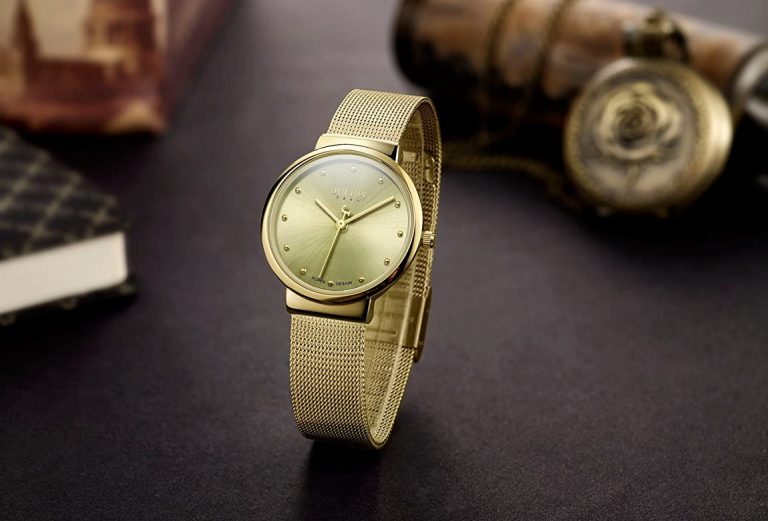 Đồng Hồ Nữ JA-426LA Julius Hàn Quốc Dây Thép (Vàng)