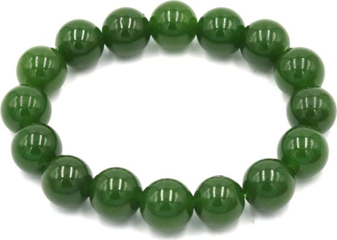 Vòng tay chuỗi hạt đá thạch anh xanh rêu 12 ly 16 hạt - Hợp mệnh Mộc, mệnh Hỏa