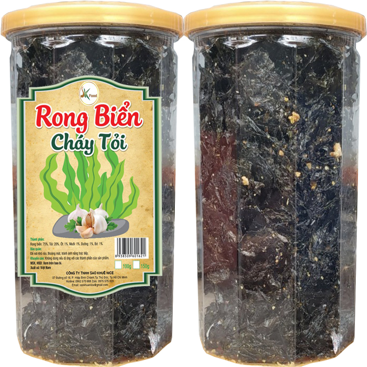 2 Hũ Rong Biển Cháy Tỏi Bổ Dưỡng Hiệu Tân Lộc Phát - Mỗi Hũ 100G