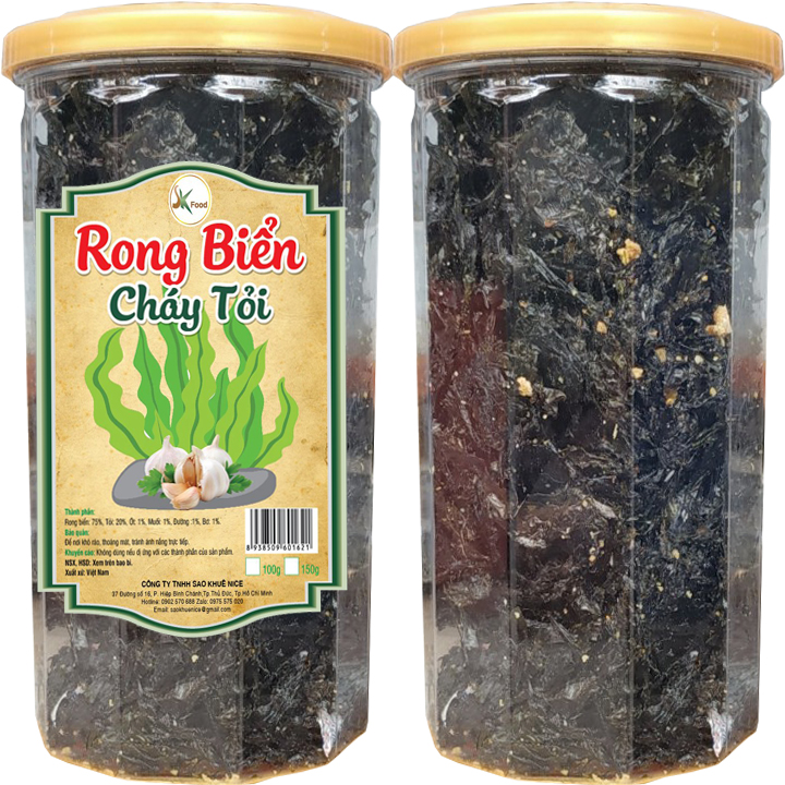 2 Hũ Rong Biển Cháy Tỏi Bổ Dưỡng Hiệu Tân Lộc Phát - Mỗi Hũ 100G