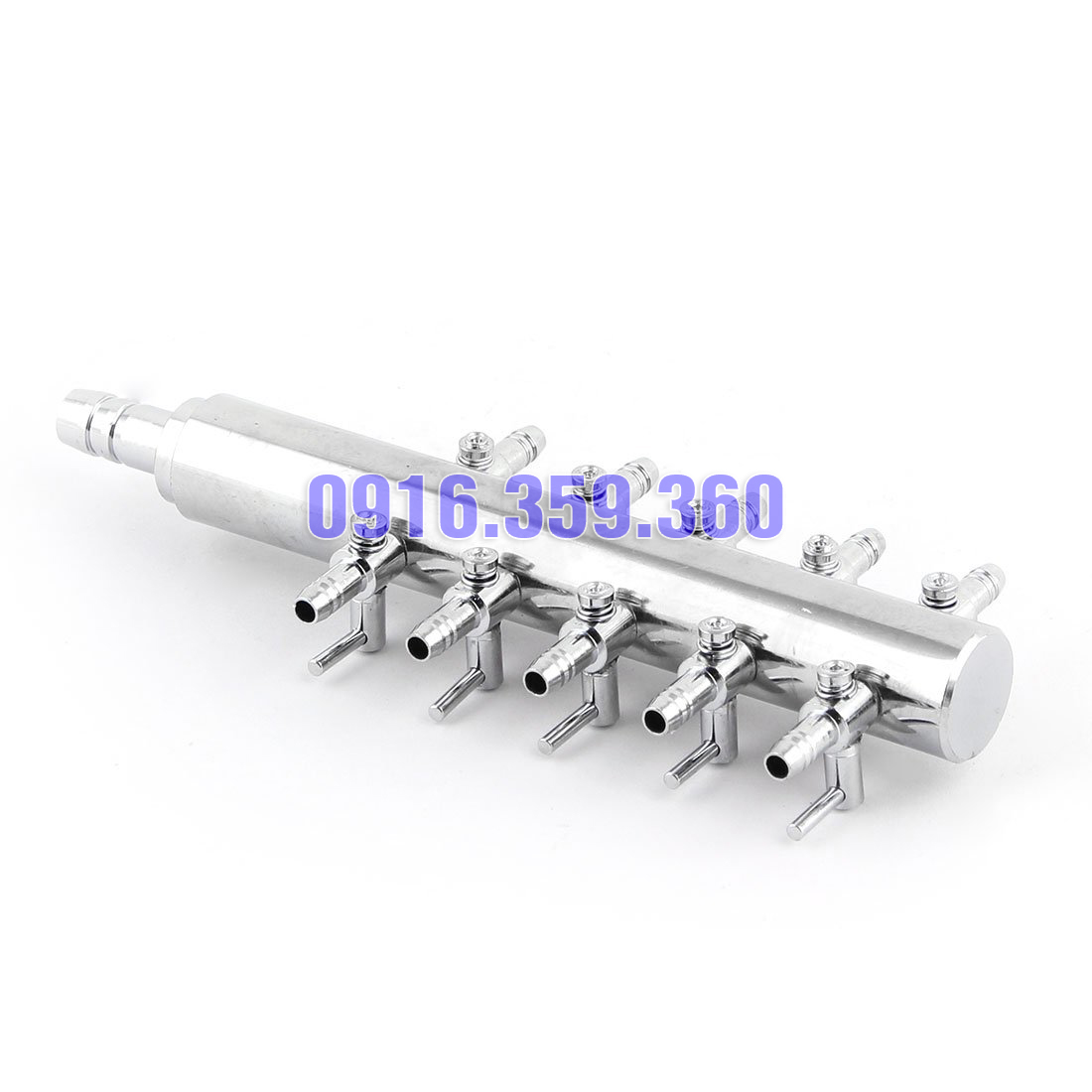Van Inox Chia 10 Khí Oxy/Co2 Khóa Điều Chỉnh Vòi Chia