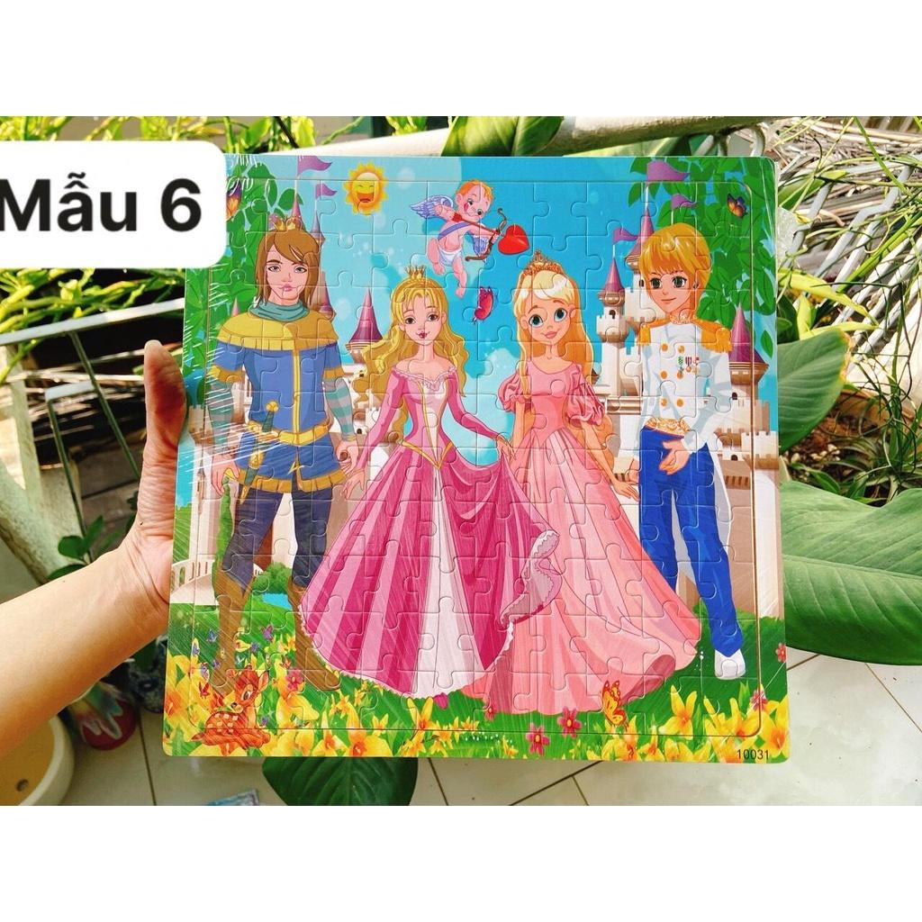 Đồ chơi bộ tranh xếp hình, ghép hình bằng gỗ 100 mảnh puzzle phát triển tư duy trí tuệ cho bé - tranh ghép gỗ 100 miếng