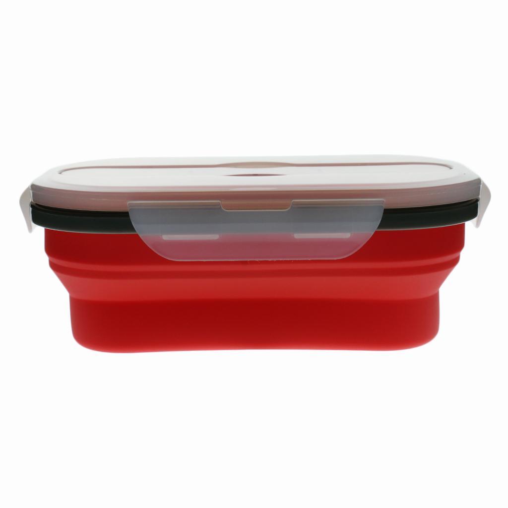 Silicone Plastic Lunch Box Picnic Bento Container Food Storage Box