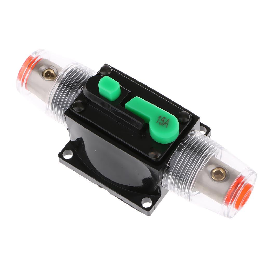 2Pcs 15Amp  Circuit Breaker Stereo Audio Car RV Fuse Holder 12-32V