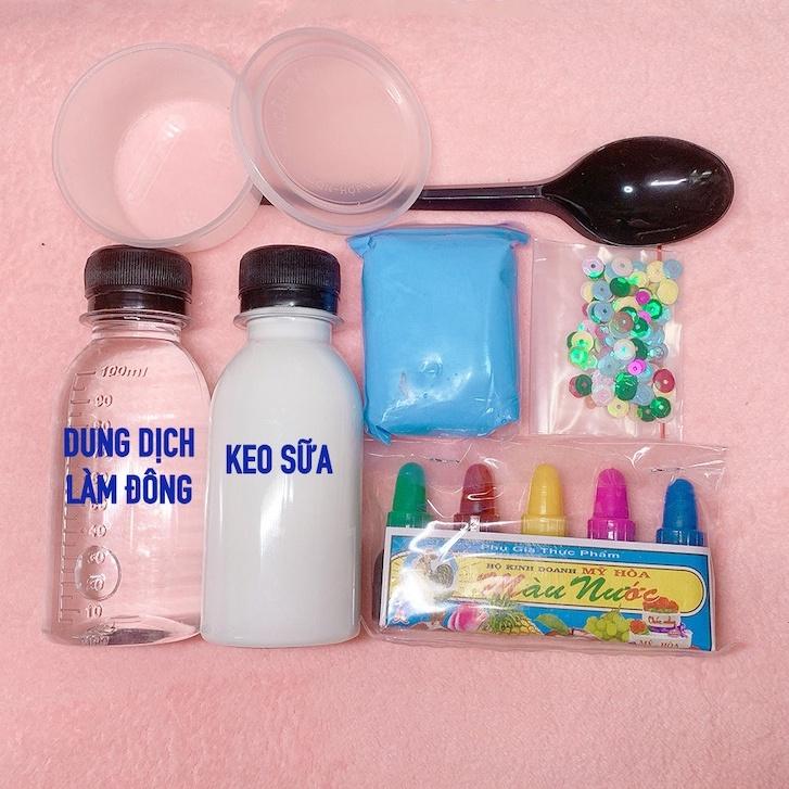 Bộ Kit Làm Slime Cơ Bản 7 Món Đơn Giản - Nguyên Liệu Làm Slime Bơ