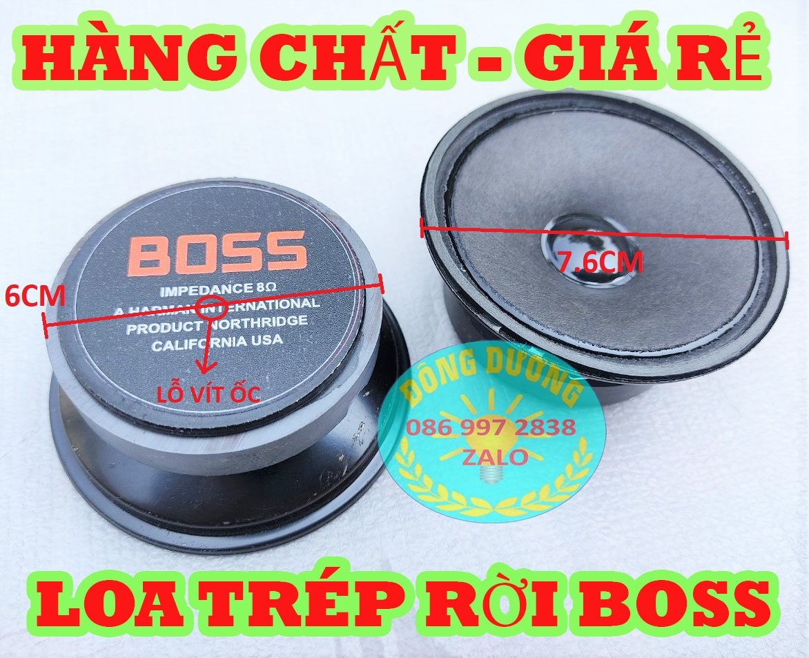 LOA TREBLE GIẤY BOSS 8CM - TỪ 60 COIL 15MM - GÂN GIẤY -MÀNG GIẤY - TẶNG KÈM TỤ 1.5MF