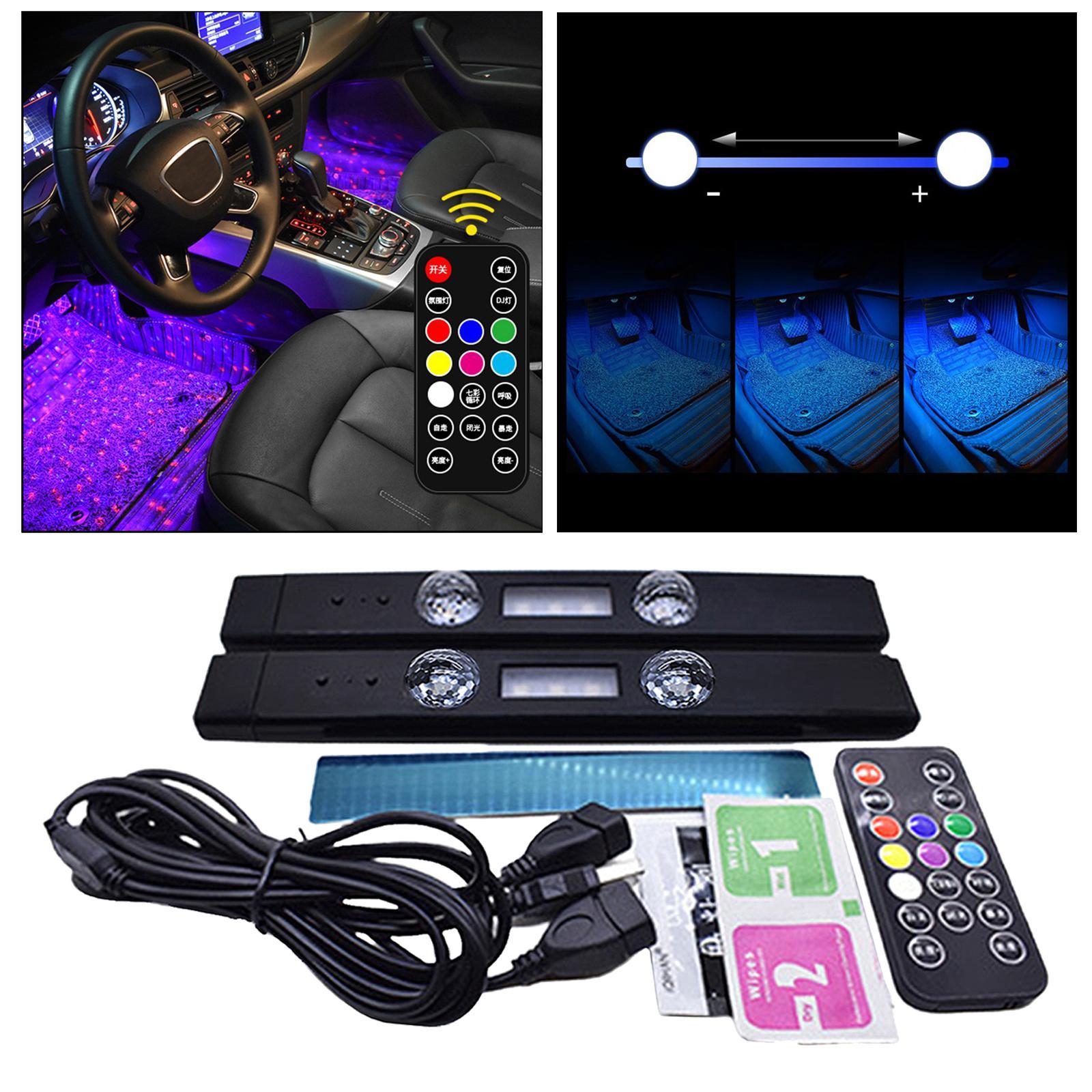 Car Interior Lights 2pcs LED USB   Atmosphere Lights Kit