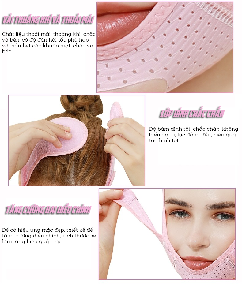 Đai Điều Chỉnh Nâng Cơ Thon Gọn Mặt V-line Mask Cao Cấp- Hàng  Nhập Khẩu