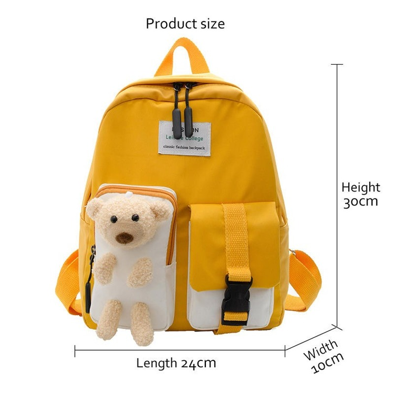 Mới Cotton Trẻ Em Mẫu Giáo Trường Túi Trẻ Em Ba Lô Học Sinh Truyện Tranh Schoolbag Gấu Ba Lô Cho Bé Gái Bé Trai Túi Sách