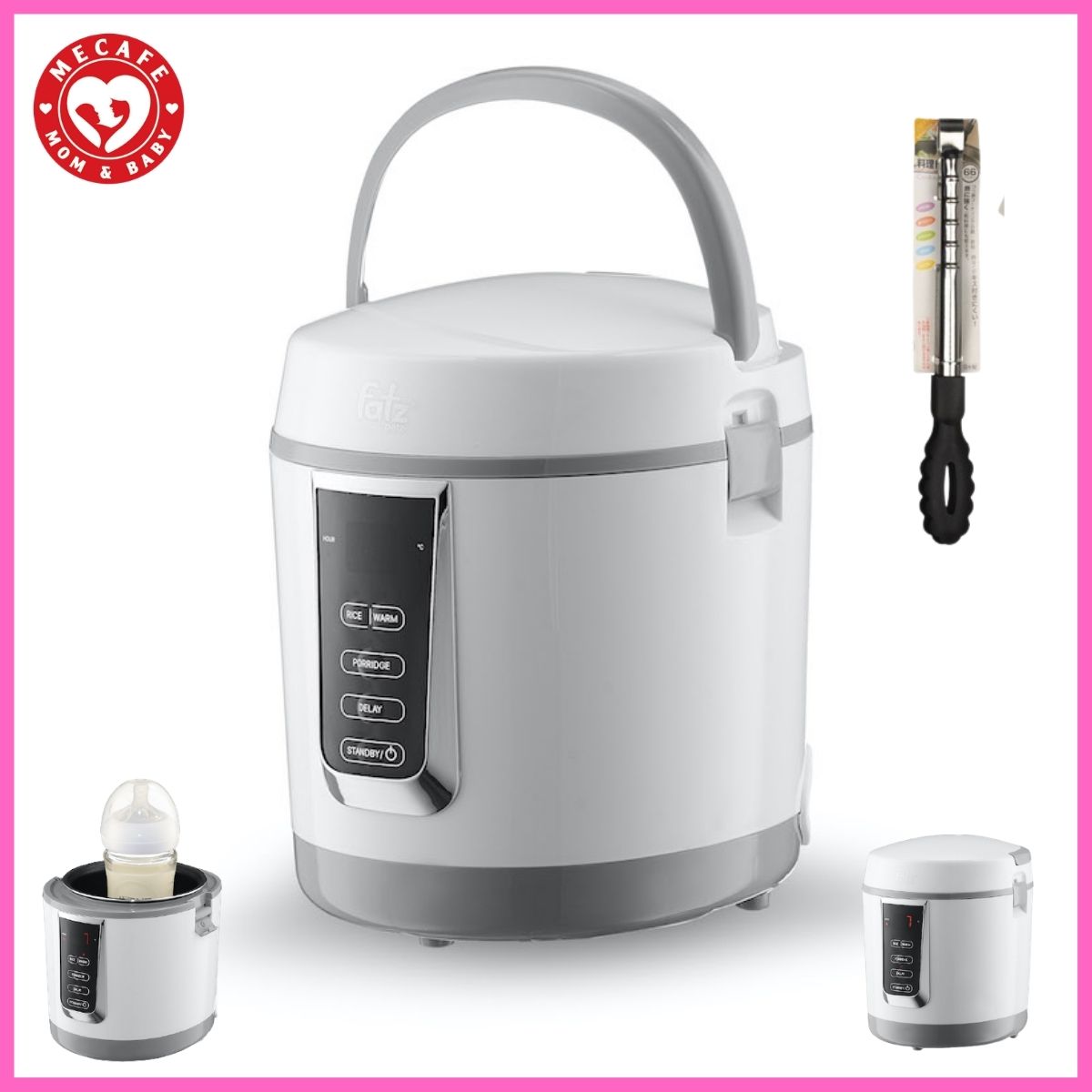 NỒI NẤU ĐA NĂNG CÓ CHỨC NĂNG HÂM SỮA FATZBABY COOK3 FB9308MH (hàng chính hãng) + KÈM DỤNG CỤ GẮP ĐỒ NÓNG TIỆN LỢI