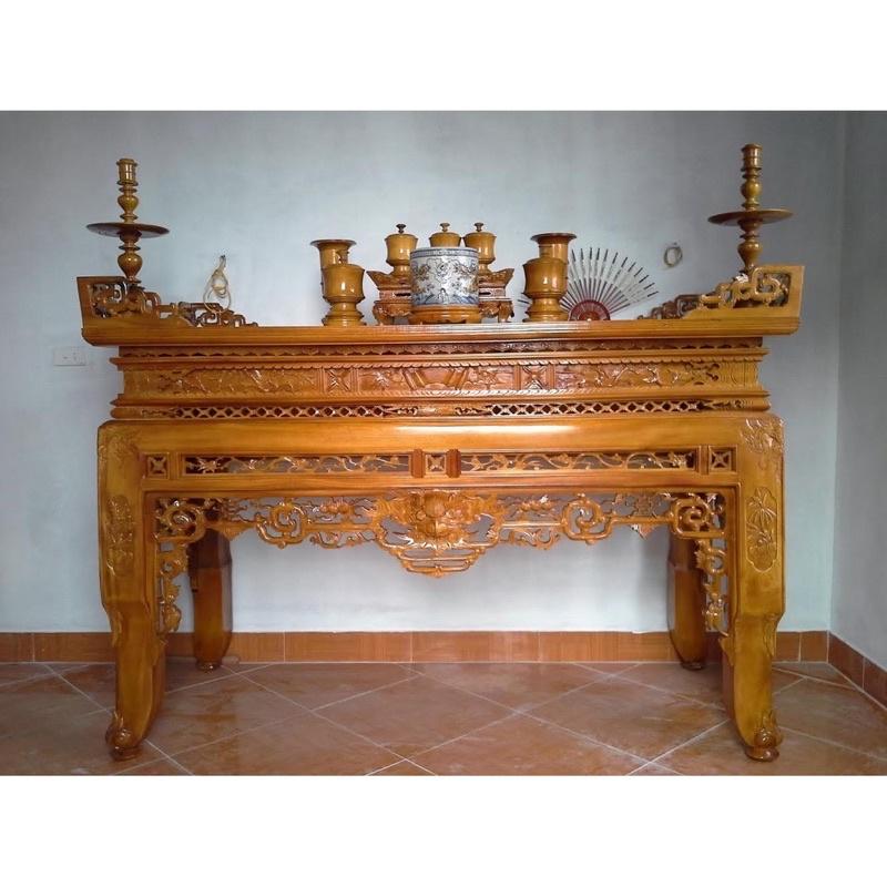 Bàn thờ án gian gỗ mít chân 12cm