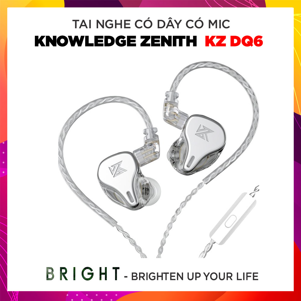 Tai Nghe Có Dây Có Mic Knowledge Zenith KZ DQ6 - Hàng Chính Hãng