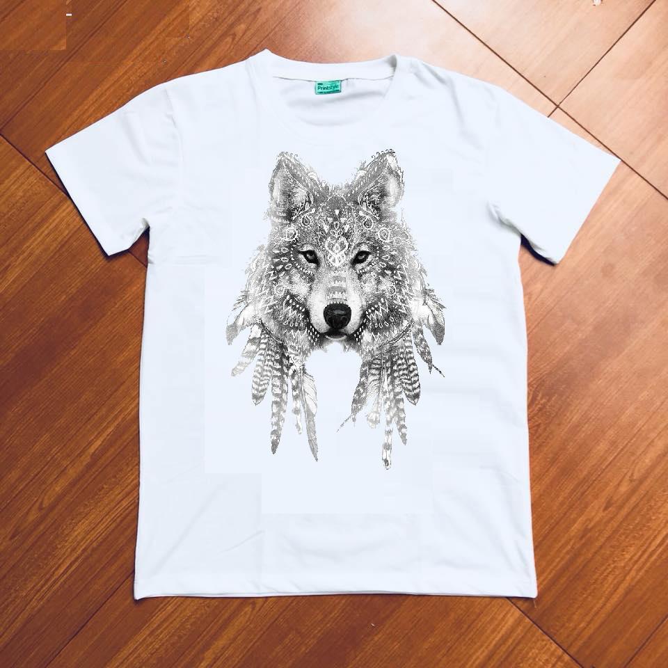 Áo thun nam in sói thổ dân 316na