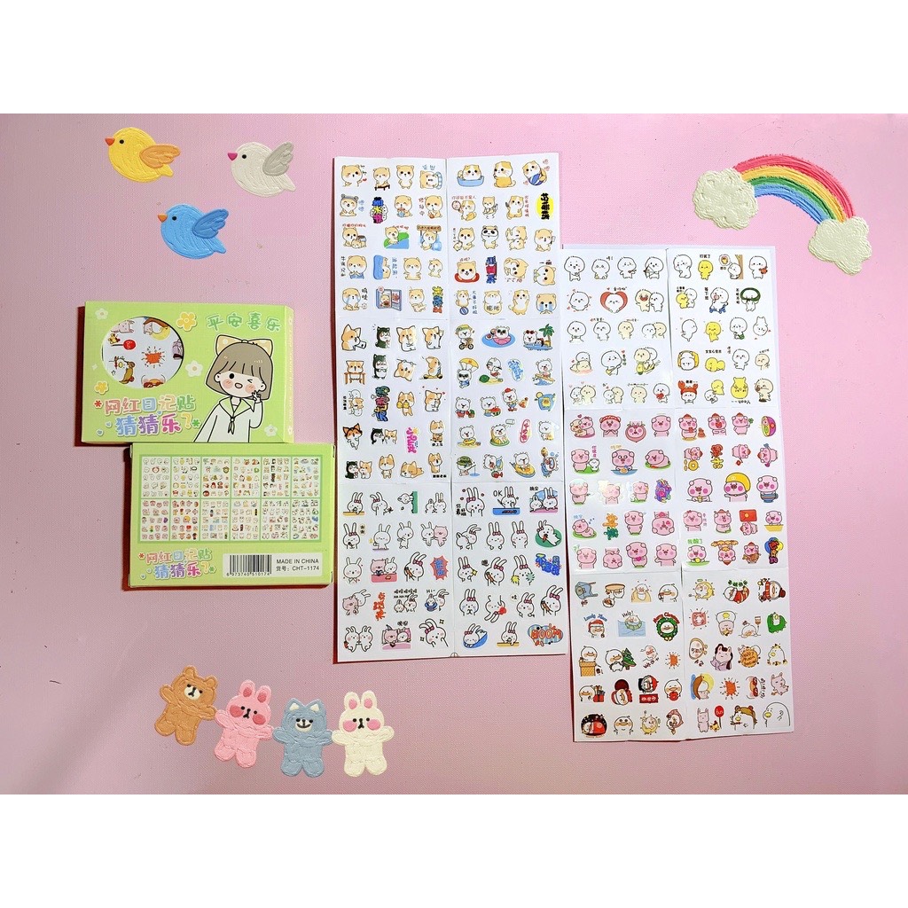 Set Stiker Hoạt Hình Nhật Bản Cute