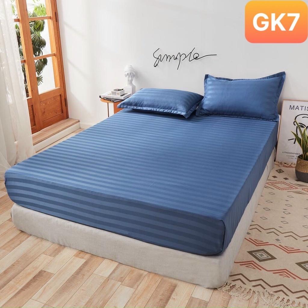 Ga giường và vỏ gối Cotton 3F Khách sạn màu xanh dương đủ kích thước
