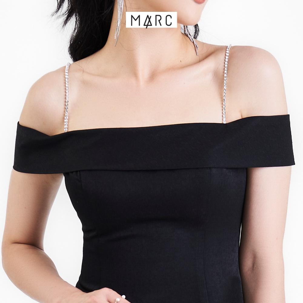 Đầm mini bẹt vai nữ MARC FASHION 2 dây đá FANT102322