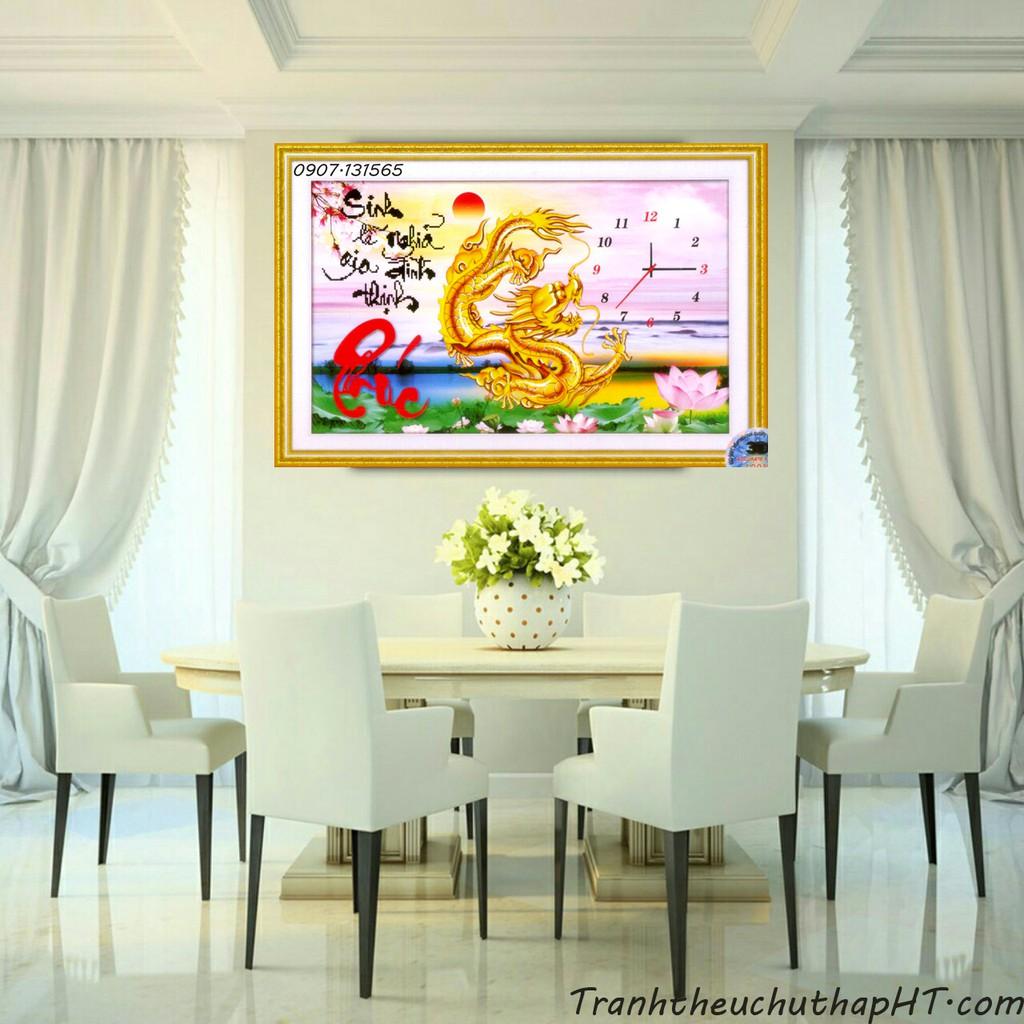 Tranh thêu chữ thập Phúc rồng bay 223075 - tự thêu
