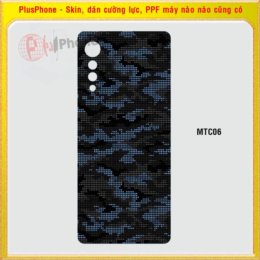 Dán Skin cho điện thoại LG Velvet 5G màu matrix camo