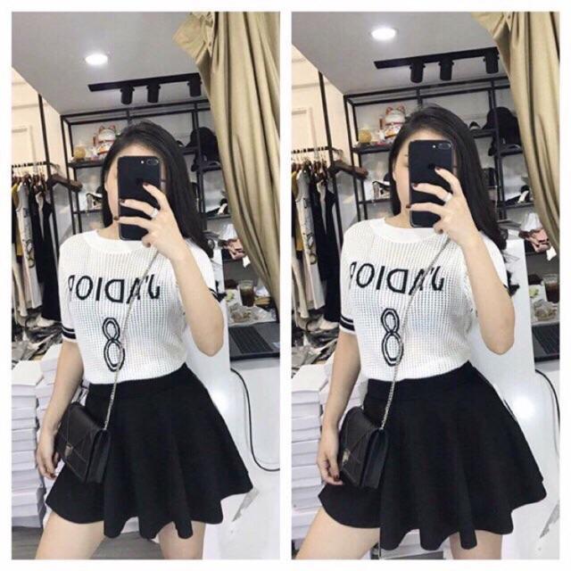 Chân váy xoè dáng ngắn chất thời trang công sở nữ