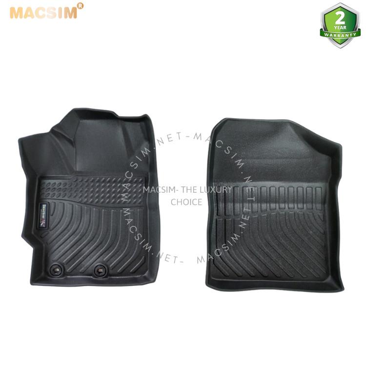 Thảm lót sàn xe ô tô Toyota Vios 2014 - nay (sd) Nhãn hiệu Macsim chất liệu nhựa TPE cao cấp màu đen
