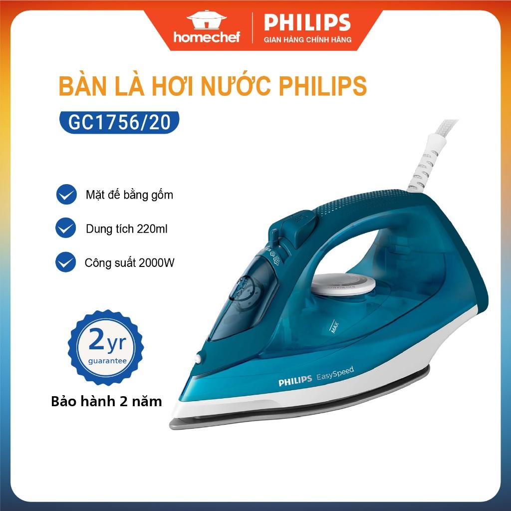 Bàn là hơi nước cầm tay Philips GC1756, công suất 2000W | Hàng Chính Hãng