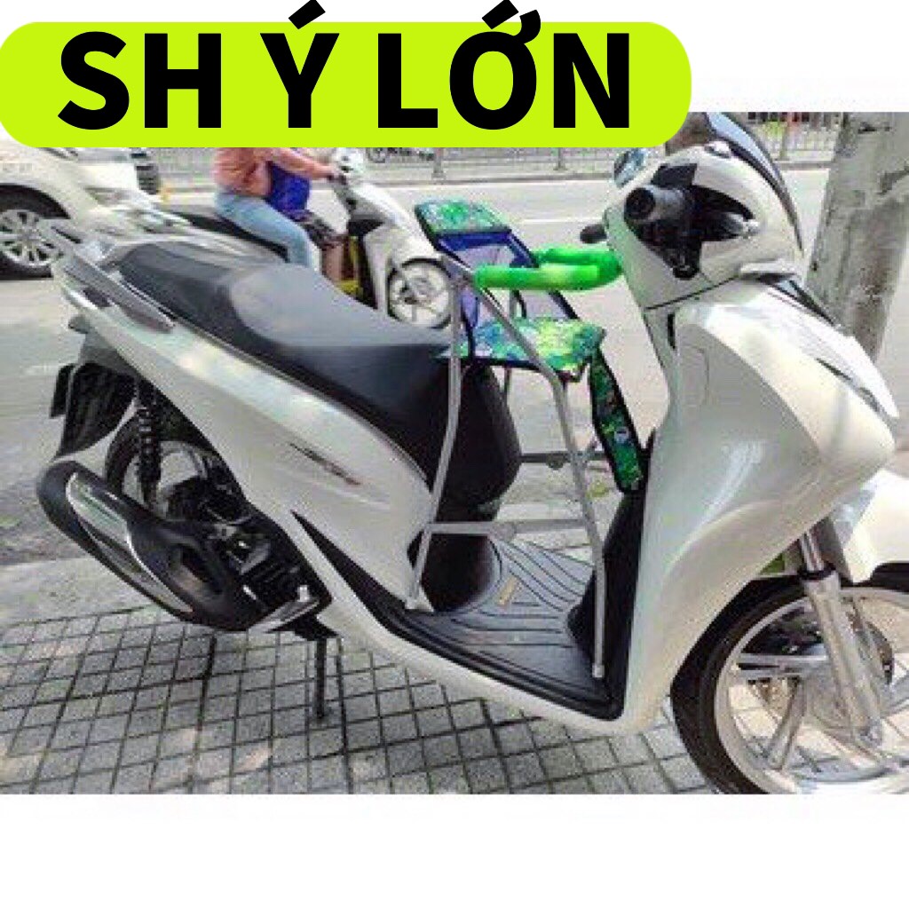 Ghế ngồi xe SH Ý 300i - 350i cho bé , GHẾ GA XẾP SẮT SƠN TĨNH ĐIỆN