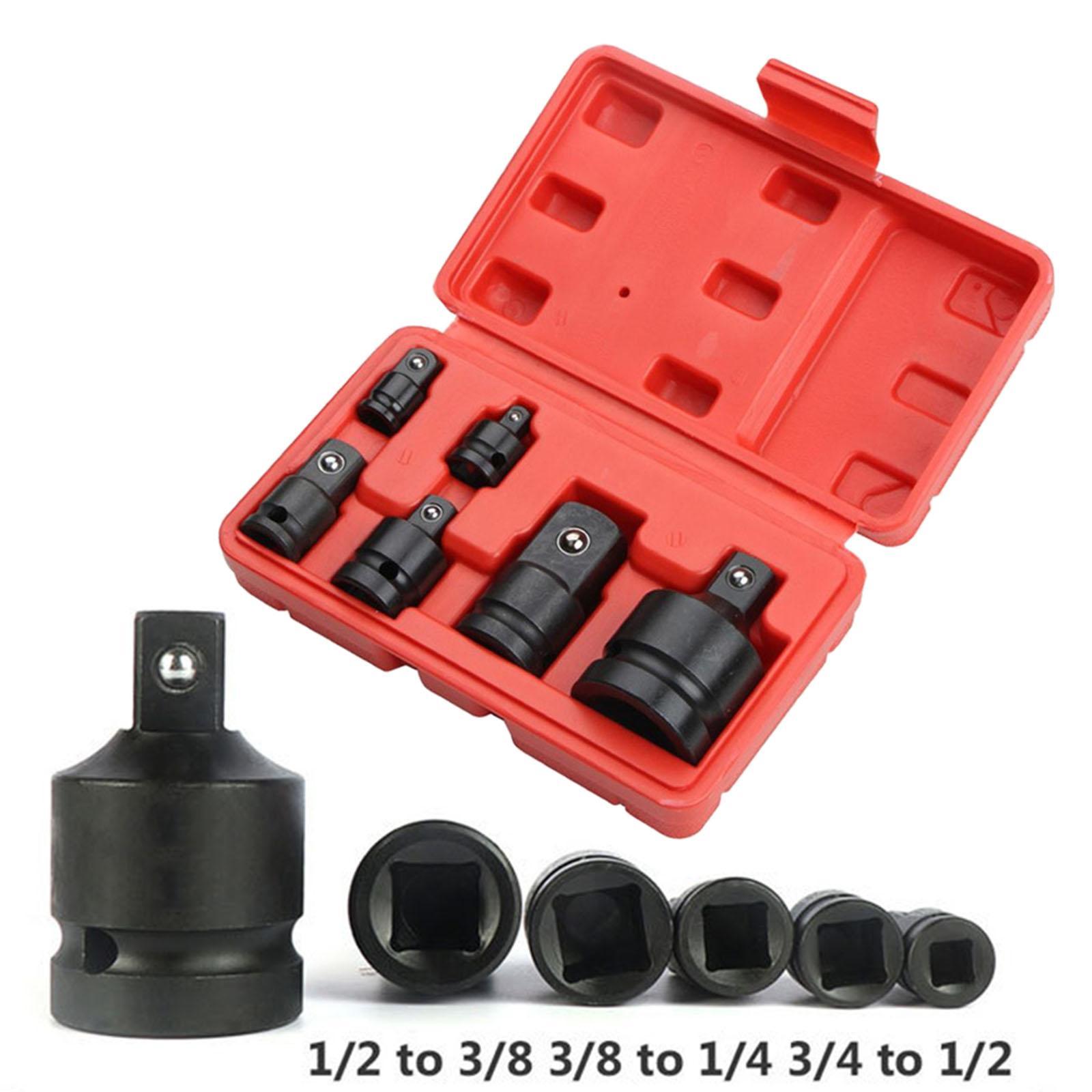 6 Pieces 1/2 1/4 3/8 3/4 Ratchet Socket Adapter Impact Universal Joint Set