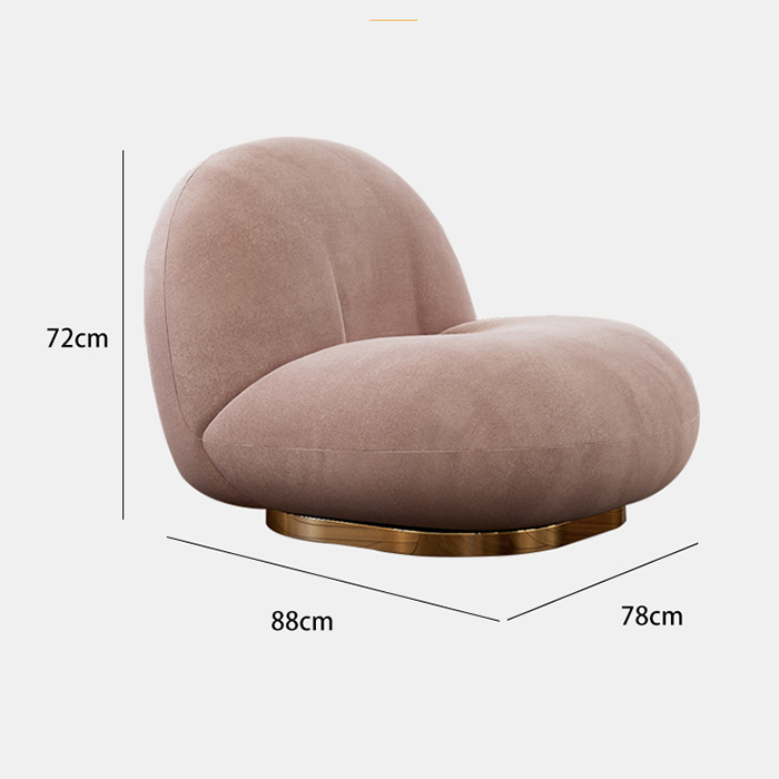 Ghế Sofa Lười Nệm Vải Nhung Êm Ái Chân Mạ Vàng Cao Cấp - Ghế Thư Giãn Nghỉ Ngơi Đọc Sách Decor Phòng Ngủ Đẹp