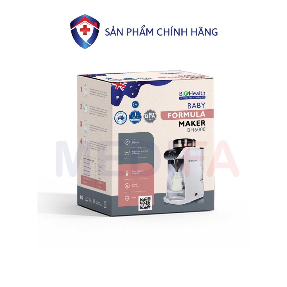 Máy pha sữa tự động cho bé BioHealth BH6000 tính năng pha sữa nhanh 8-10s không bón cục, bọt khí