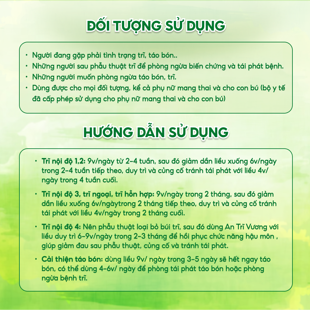 An Trĩ Vương Hỗ Trợ Cải Thiện Táo Bón Giúp Thanh Nhiệt, Giải Độc Có Thể Sử Dụng Cho Phụ Nữ Có Thai Hộp 30 Viên