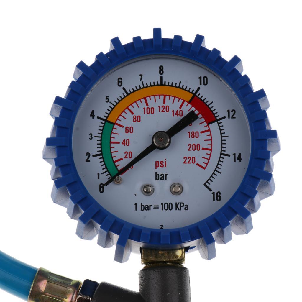 Car Truck Tire Inflator  with Air Pressure Gauge Meter