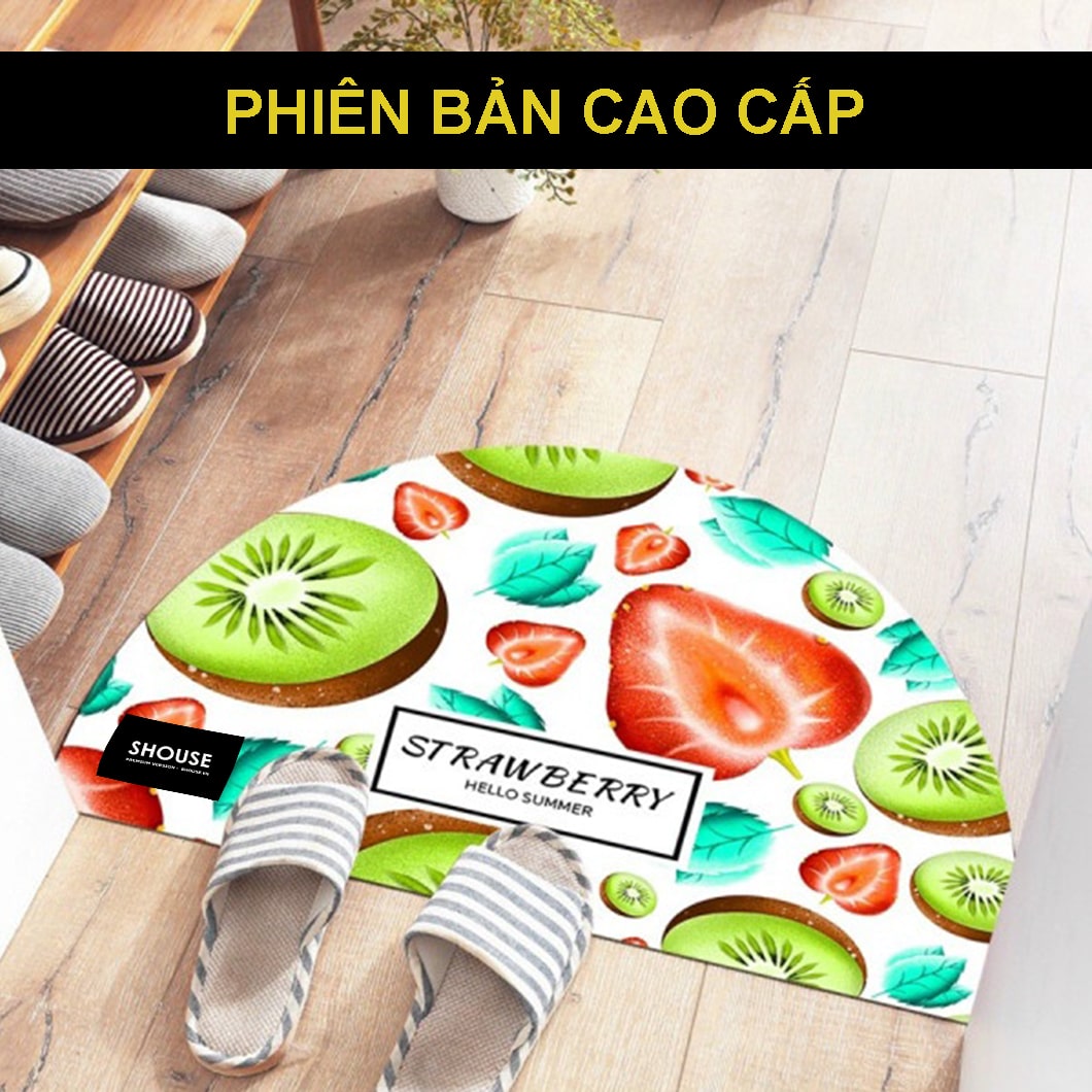 Thảm Lau Chân Chùi Chân Bán Nguyệt nhà tắm nhà bếp 3d bán nguyệt hàn quốc cao cấp giá rẻ khách sạn đế cao su hút nước hình thú chống trượt nhà bếp