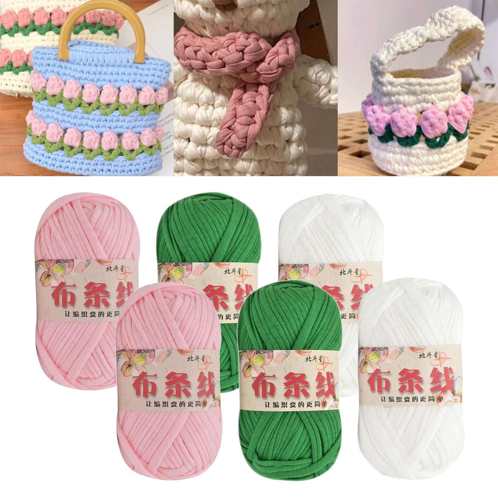 6x Chunky Yarn T Shirt Yarn Knitting Yarn Set for Doormat Tapestry Cat House