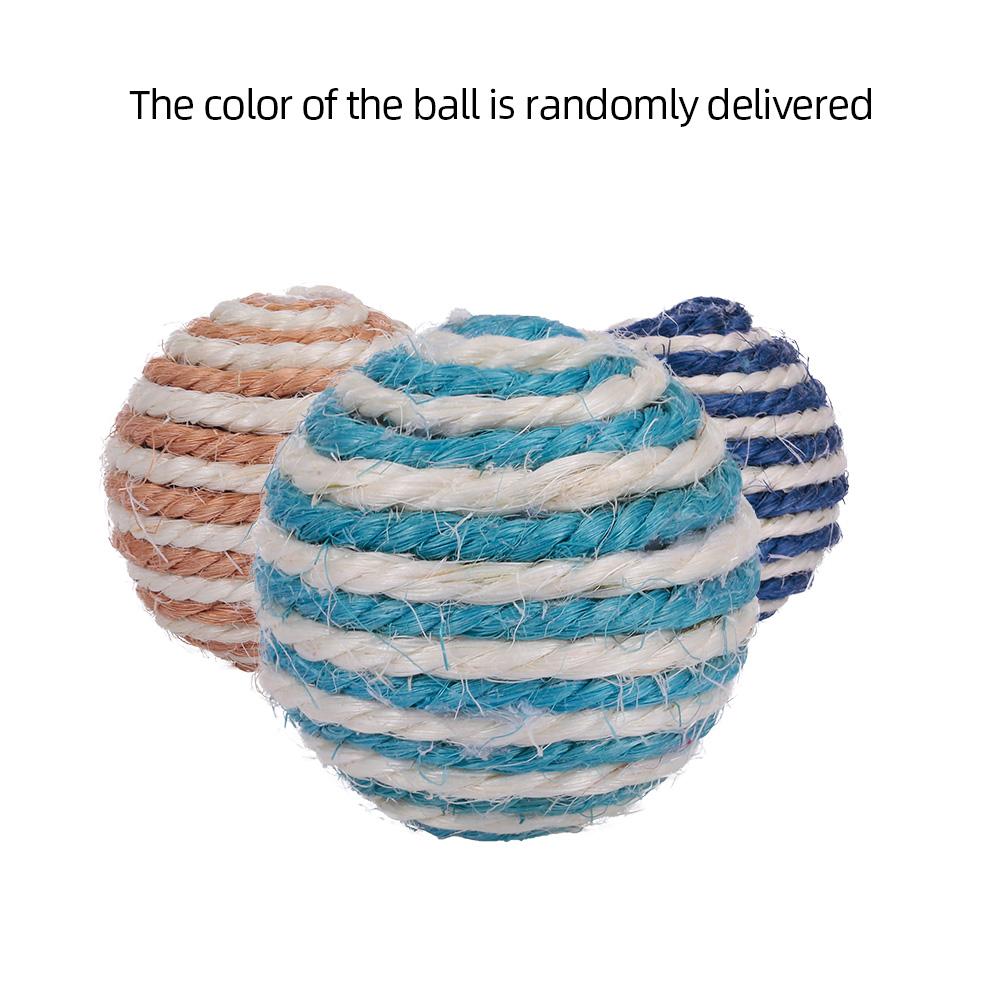 Đồ Chơi Mèo Sisal Ball 5Cm Cat Scratch Nhai Đồ Chơi Tương Tác Cho Mèo Con Mèo