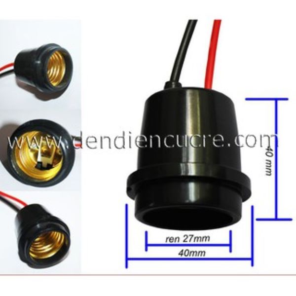 Đui kín nước cao su đúc E27 giá siêu rẻ