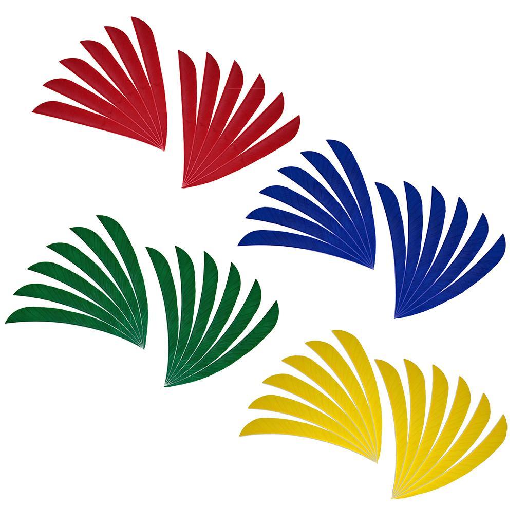 48x 5Inch Archery Arrow Feather Turkey Feathers Fletching Fletches 4 Colors