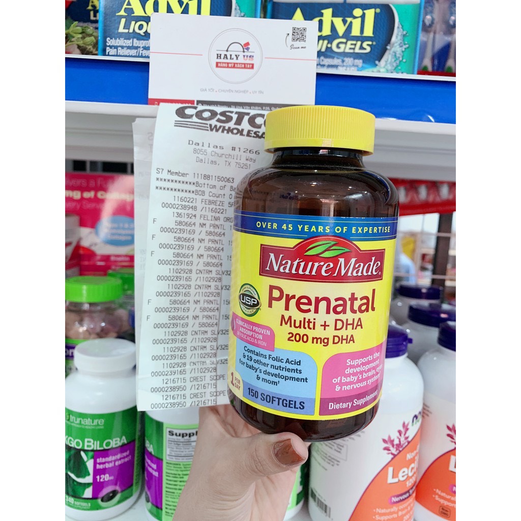 NatureMade Prenatal Multi + DHA - Vitamin Tổng Hợp Cho Bà Bầu Của Mỹ