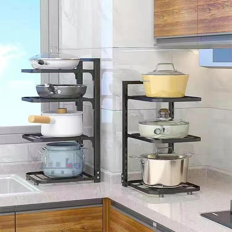 Kệ đựng xoong, nồi, kệ để đồ gầm tủ nhà bếp 3-4 tầng đa năng tiện lợi
