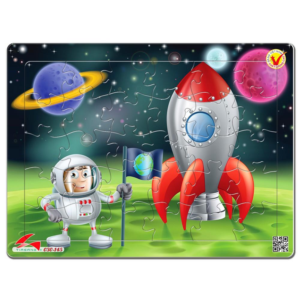 Tranh Xếp hình A4 kích thước 19 x 25.5 cm chủ đề phương tiện giao thông