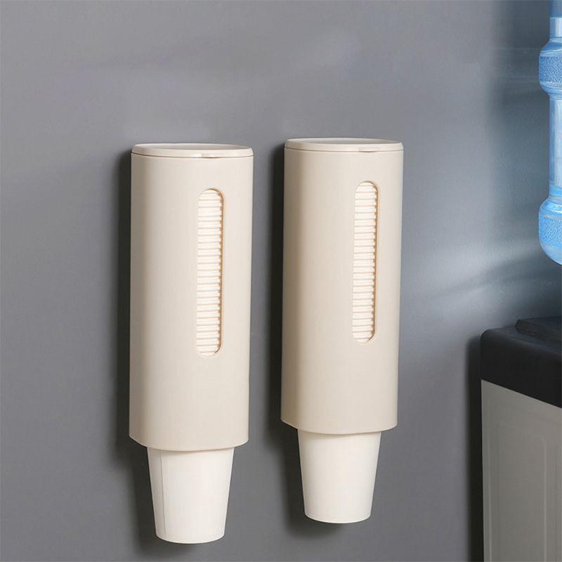 HỘP TREO TƯỜNG ĐỰNG LY GIẤY CÓ NẮP ĐẬY TIỆN LỢI - DỤNG CỤ LƯU TRỮ CỐC DÁN TƯỜNG 1 NGĂN