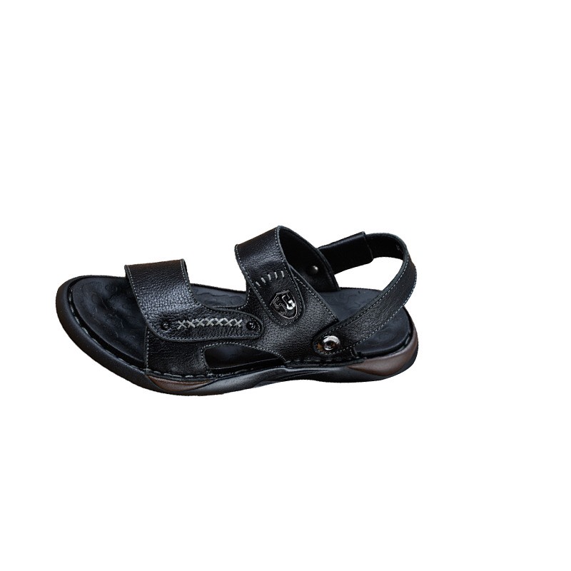 Sandal da bò đế kếp, da thật 100% kết hợp đế kếp cao 3,5cm cực đẹp khâu may chân quai siêu chắc chắn SD88