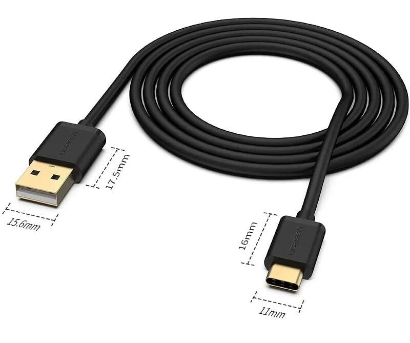 Ugreen UG40553US141TK 1m màu đen cáp USB type C sạc nhanh và truyền dữ liệu - HÀNG CHÍNH HÃNG