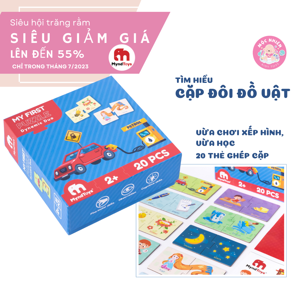 Đồ Chơi Giáo Dục Myndtoys My First Puzzle – Dynamic Duo Dành Cho Các Bé Trên 2 Tuổi