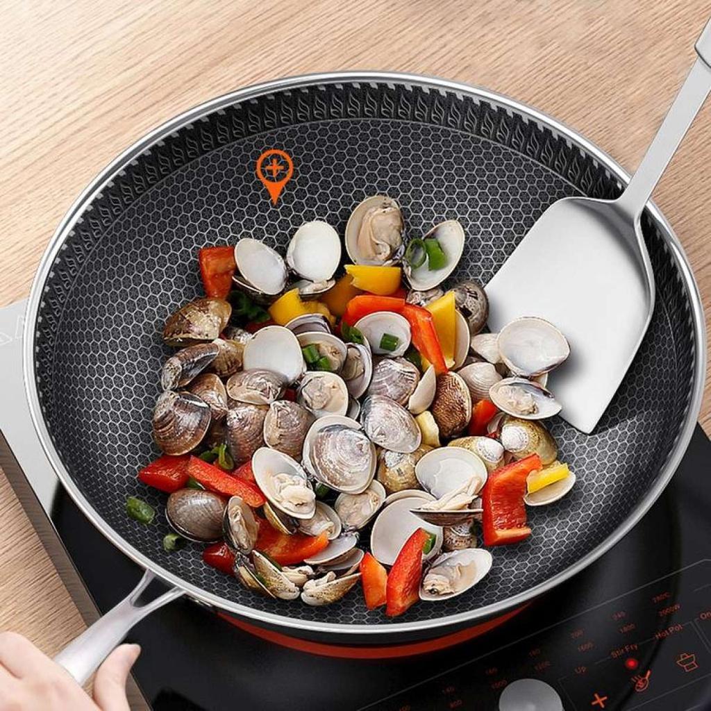 Yumeshop94Chảo vân tổ ong chống dính cao cấp - Chảo dùng được tất cả các loại bếp