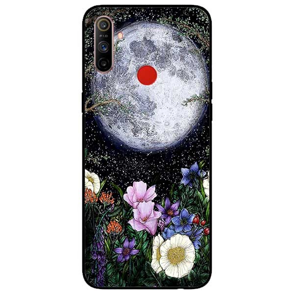 Ốp lưng dành cho Realme C3 mẫu Trăng Sáng Và Hoa