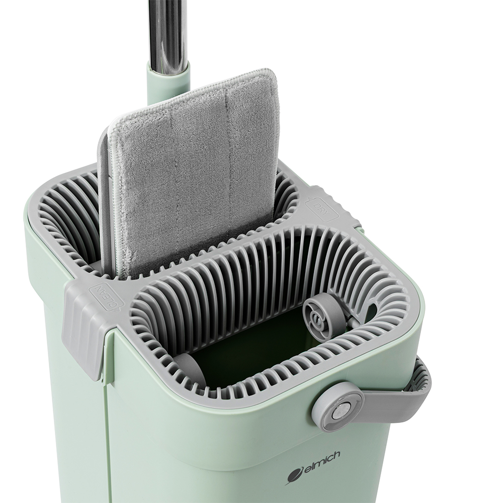 Bộ Lau Sàn 2 Ngăn Elmich EL3004, Hàng Chính Hãng, Đầu Xoay 360 Độ, Làm Sạch Hiệu Quả - JoyMall