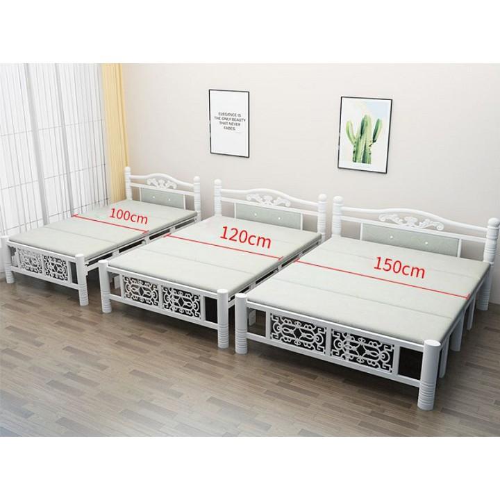 Giường ngủ xếp gọn khung sắt cao cấp, ngang 150cm