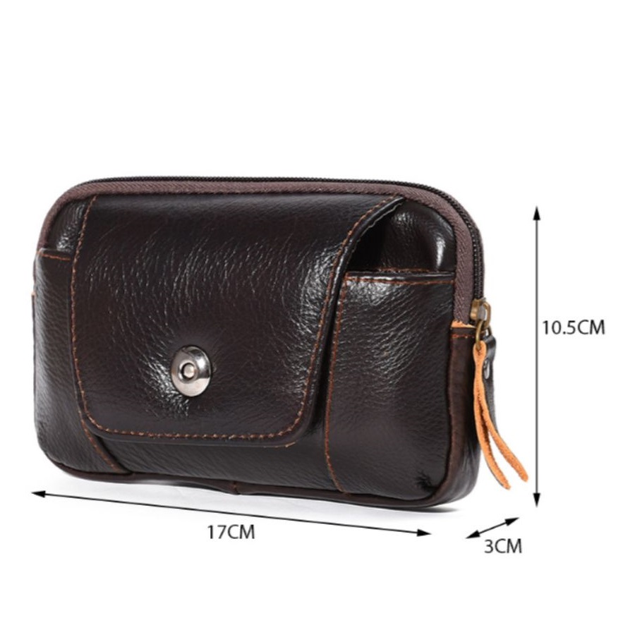 Bao da đeo lưng dành cho Iphone 6 plus/7 plus/8 plus classic dáng nằm classic da bò